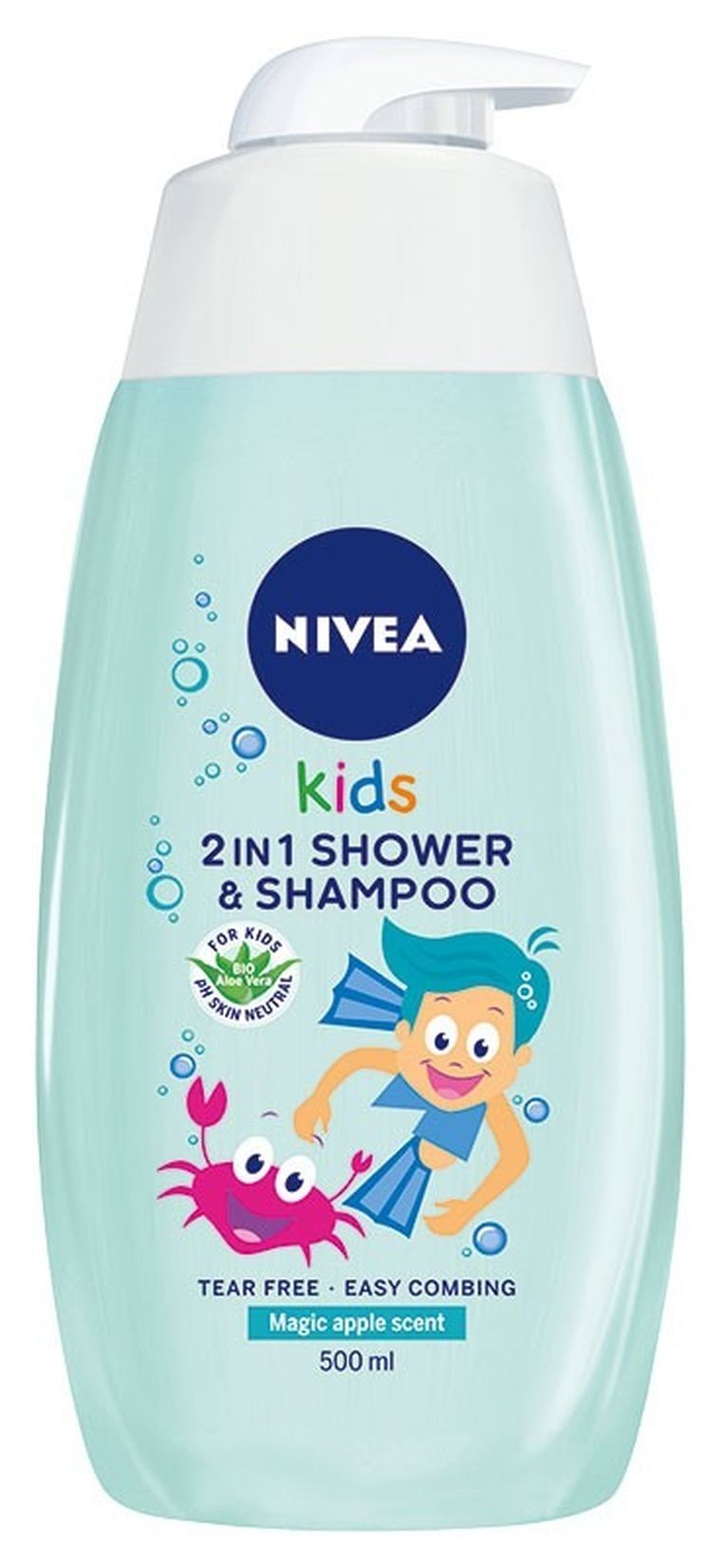 Nivea, Kids, żel do mycia ciała 2w1, Magic Apple, 500 ml