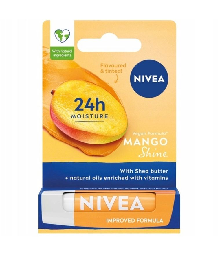 Nivea, Lip Care, ochronna pomadka do ust, hydro mango shine, 48 g
