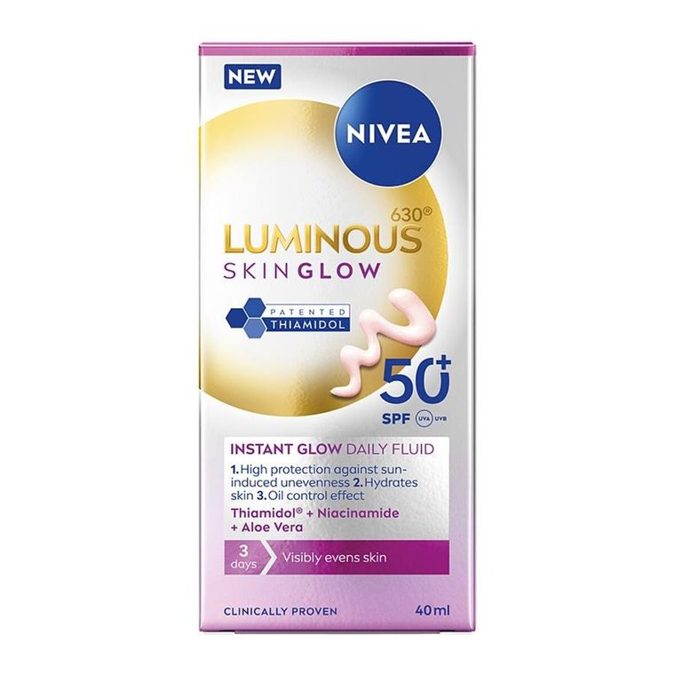 Nivea, Luminous630® Skin Glow, fluid SPF50+, 40 ml