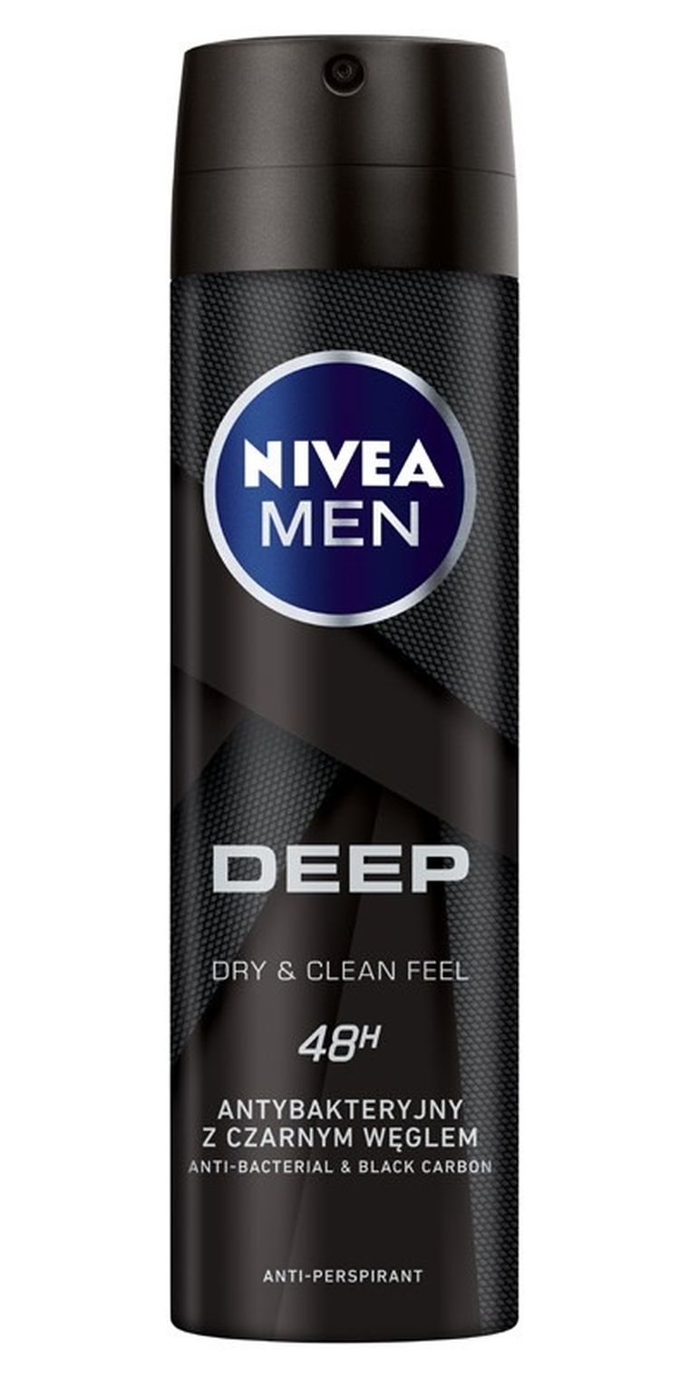 Nivea Men, antyperspirant w sprayu, Deep, 150 ml
