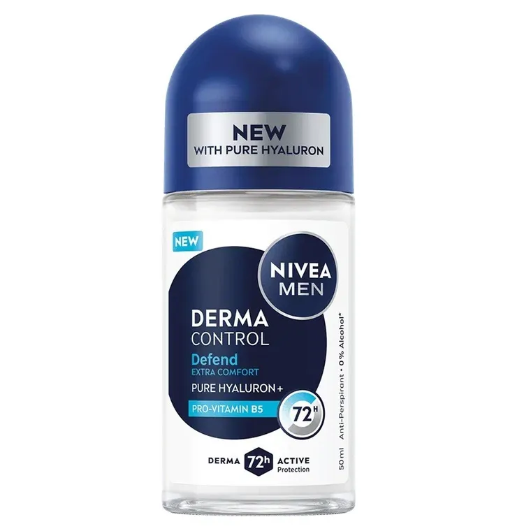 Nivea, Men Derma Control Defend, antyperspirant roll-on, 50 ml