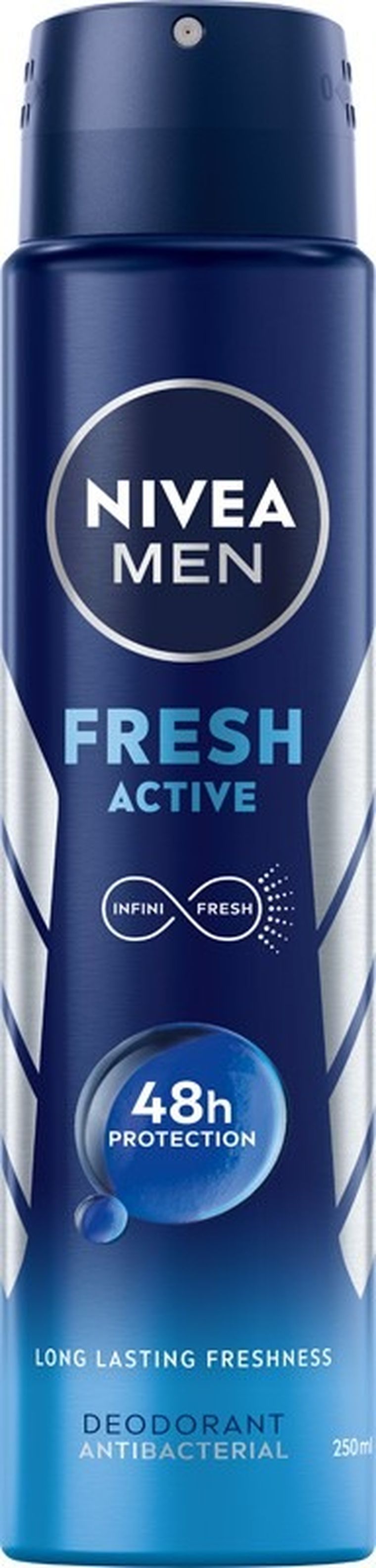 Nivea Men, dezodorant męski w sprayu, fresh active, 250 ml
