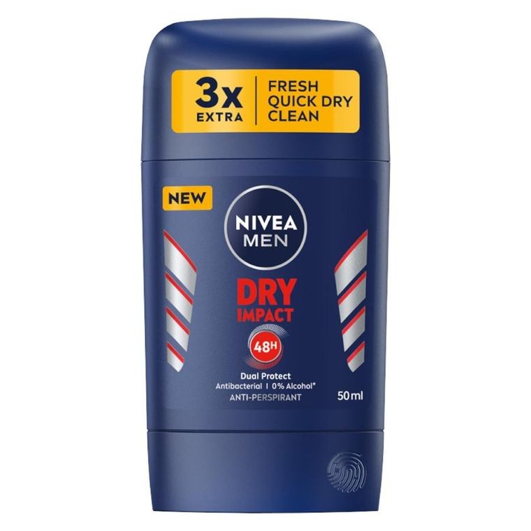Nivea, Men Dry Impact, antyperspirant w sztyfcie, 50 ml