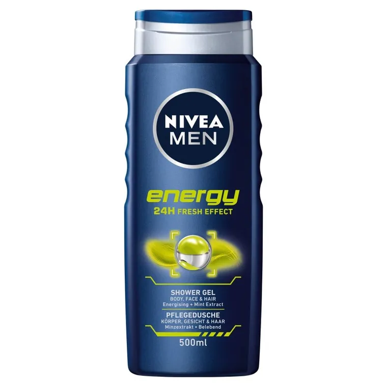 Nivea Men, Energy, żel pod prysznic, 500 ml