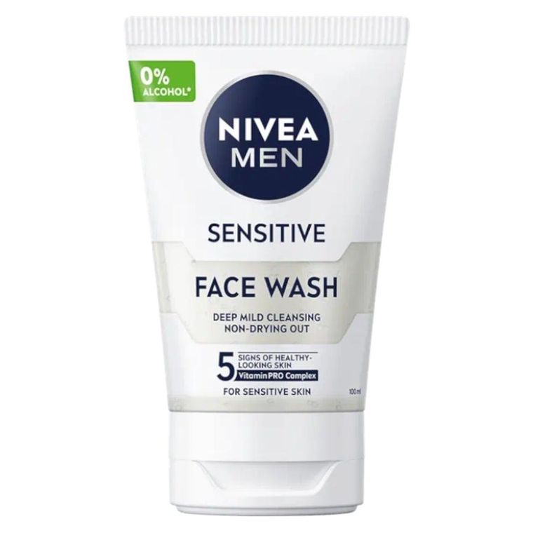 Nivea, Men Sensitive, żel do mycia twarzy, 100 ml