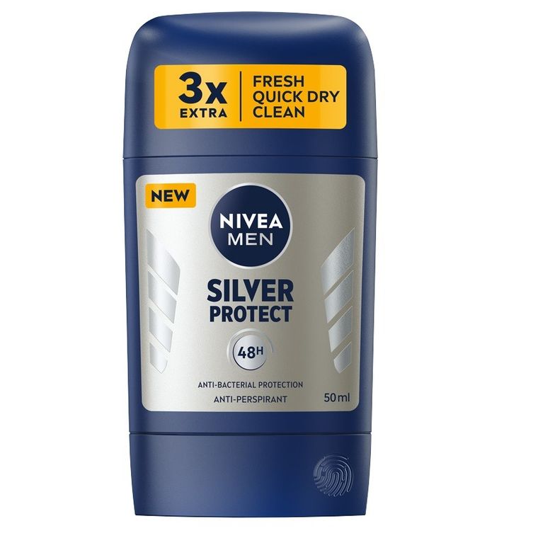 Nivea, Men Silver Protect, antyperspirant w sztyfcie, 50 ml