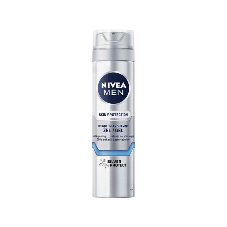 Nivea Men, Silver Protect, żel do golenia, 200 ml