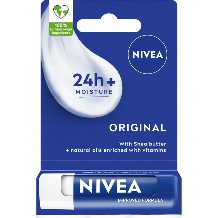 Nivea, pielęgnująca pomadka do ust, Original, 4.8g