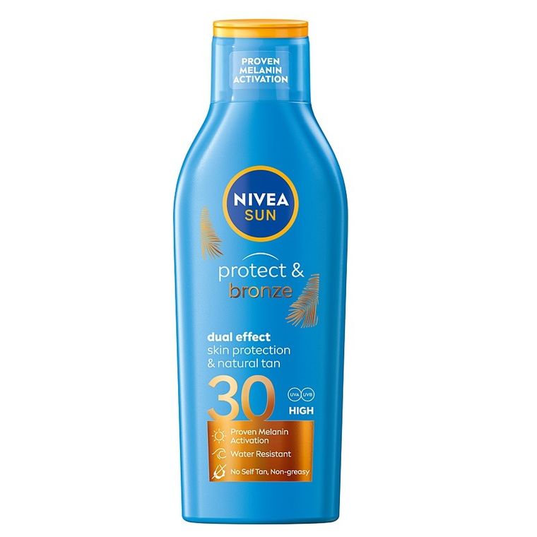 Nivea, Protect & Bronze, balsam do opalania aktywujący naturalną opaleniznę SPF30, 200 ml