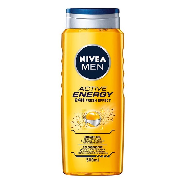 Nivea, Shower, Men Active Energy, żel pod prysznic, 500 ml