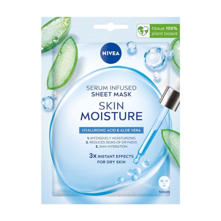 Nivea, Skin Moisture, maska w płachcie z serum nawilżającym