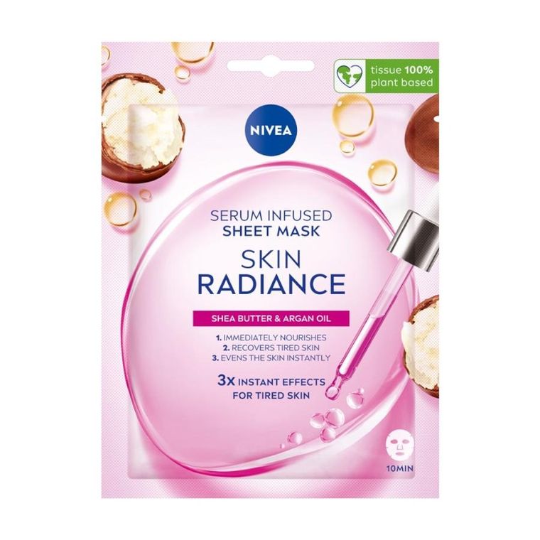 Nivea, Skin Radiance, maska w płachcie z serum rozświetlającym