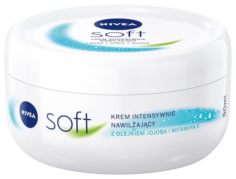 Nivea, Soft, krem intensywnie nawilżający do twarzy, ciała i dłoni, 50 ml