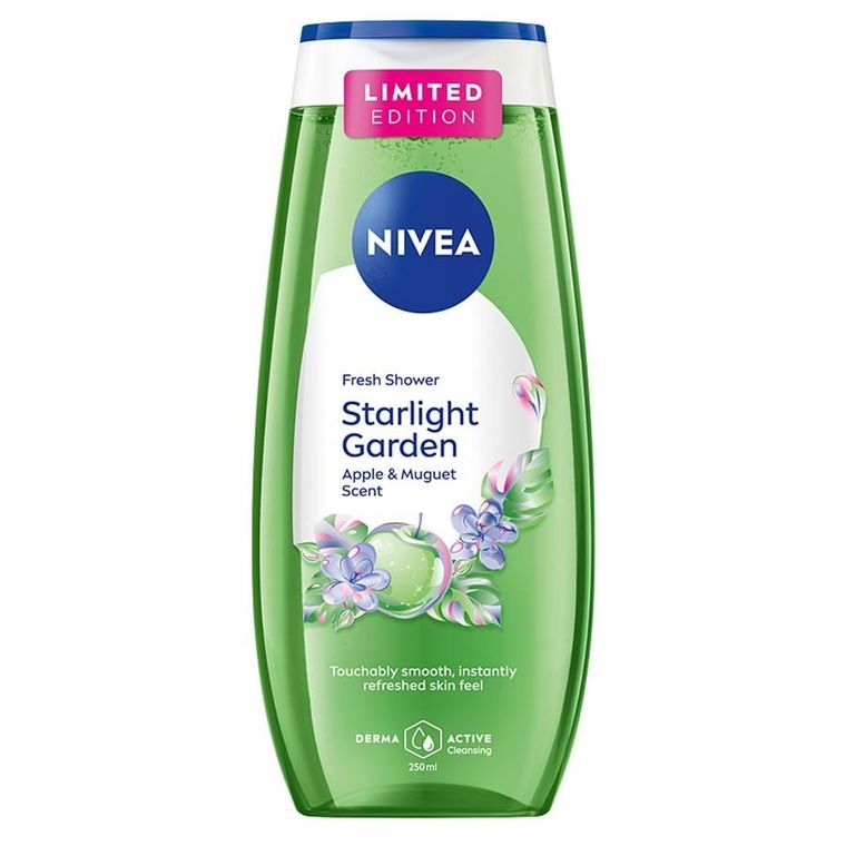 Nivea, Starlight Garden, odświeżający żel pod prysznic, 250 ml