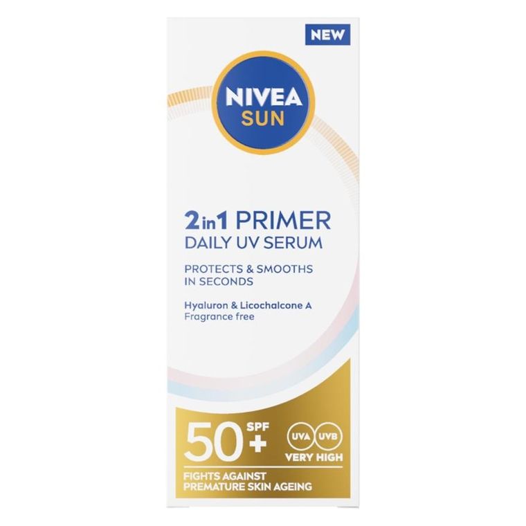 Nivea, Sun Primer Daily UV, serum 2w1 SPF50+, 30 ml