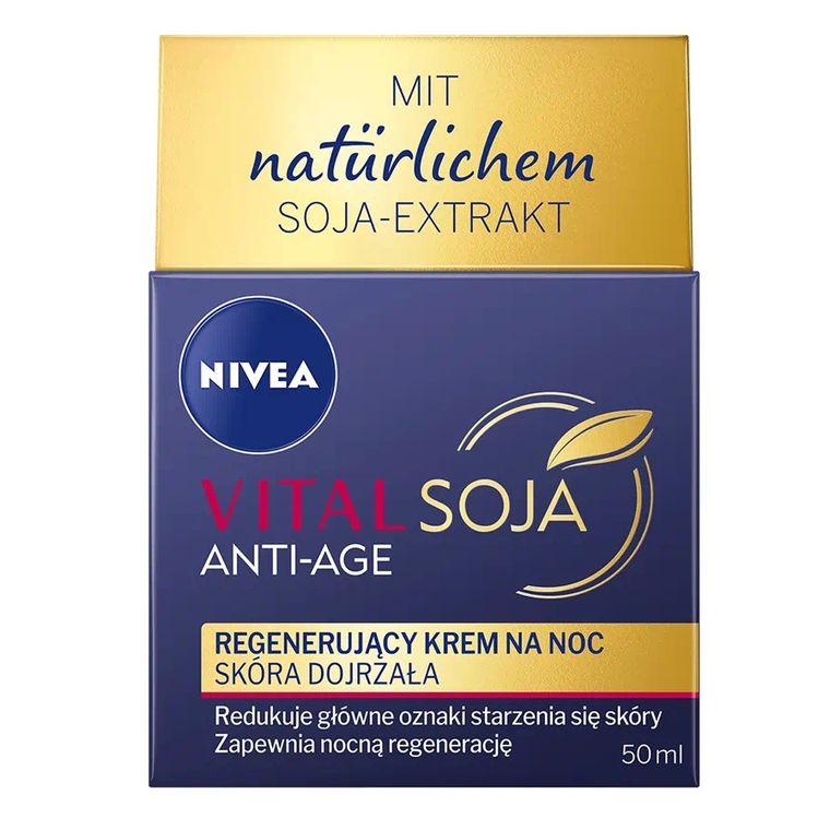 Nivea, Vital Soja Anti-Age, regenerujący krem na noc, 50 ml