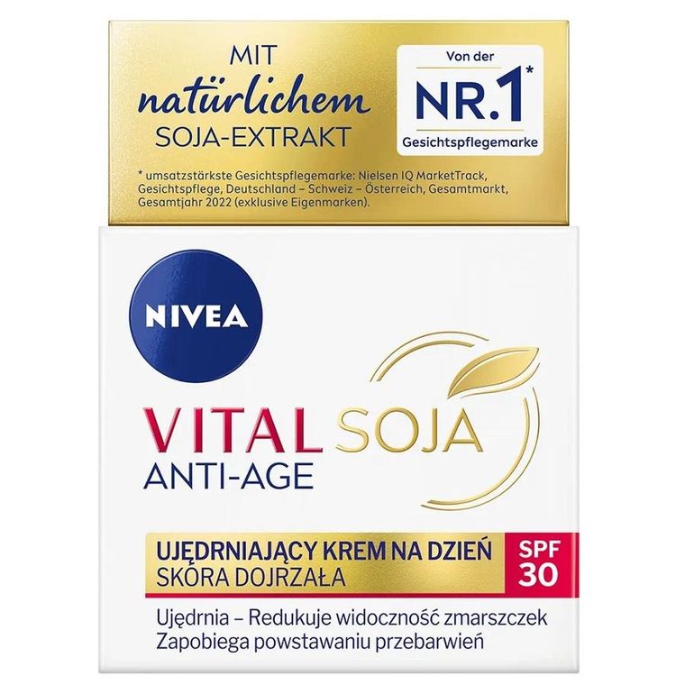 Nivea, Vital Soja Anti-Age, ujędrniający krem na dzień SPF30, 50 ml