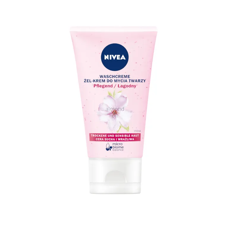 Nivea, żel-krem do mycia twarzy do cery suchej i wrażliwej, 150 ml