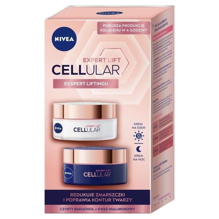 Nivea, zestaw, Cellular Explift, krem anti-age na dzień i na noc
