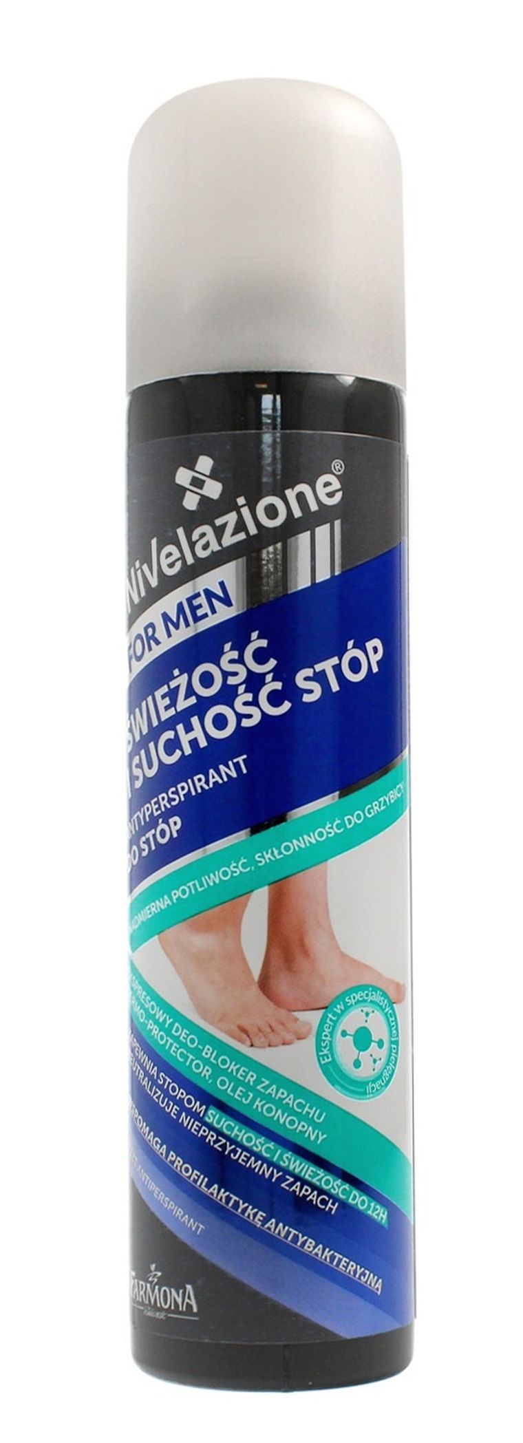 Nivelazione, for Men, dezodorant antyperspirant do stóp, Świeżość i Suchość, 180 ml