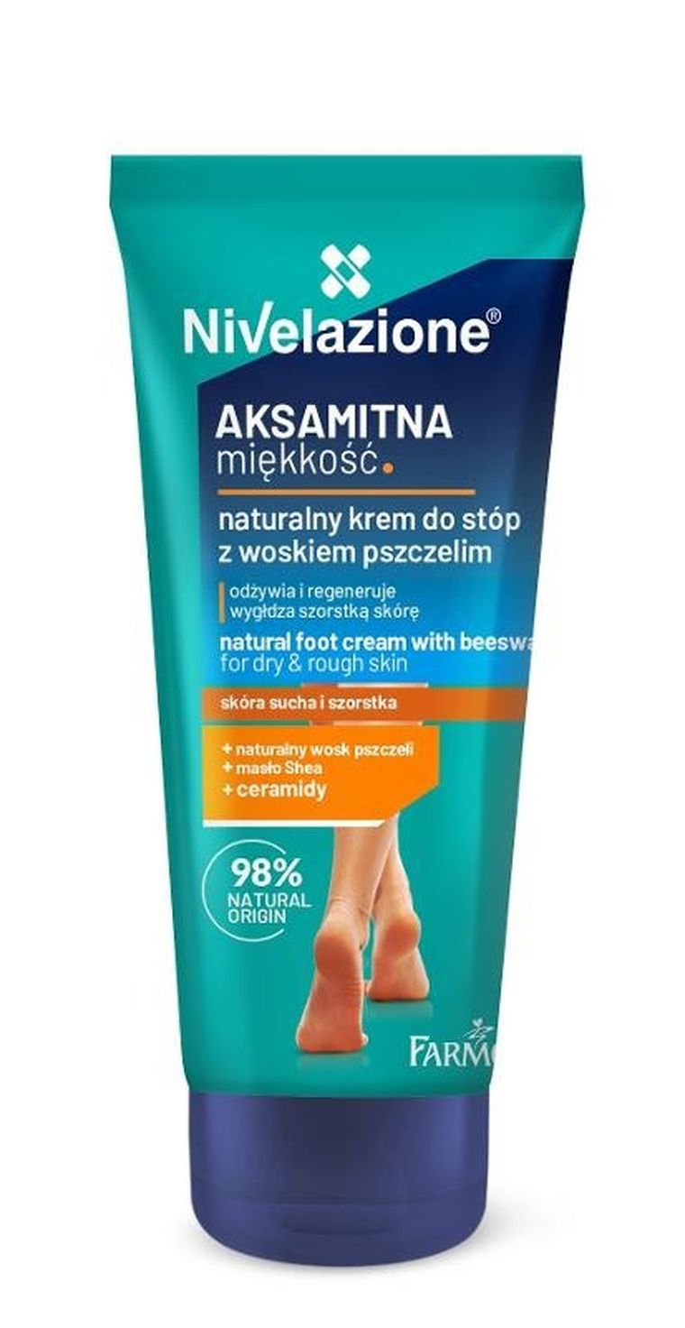 Nivelazione, stopy, naturalny krem do stóp z woskiem pszczelim, aksamitna miękkość, 75 ml
