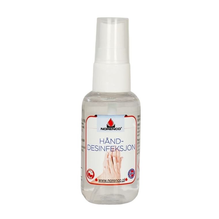 Norenco, płyn do dezynfekcji rąk z atomizerem, 75% alkoholu, 100 ml