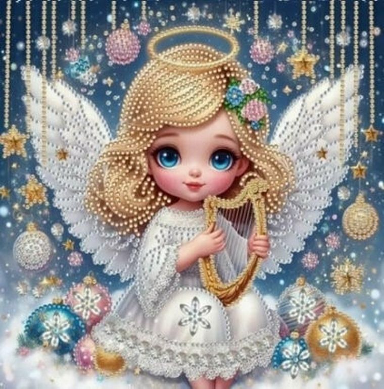 Norimpex, diamentowa mozaika, obraz na ramie, Aniołek, 23-30 cm