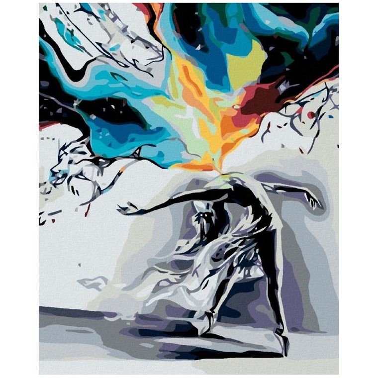 Norimpex, diamentowa mozaika, tancerka czarno-biała, kolorowy ogień