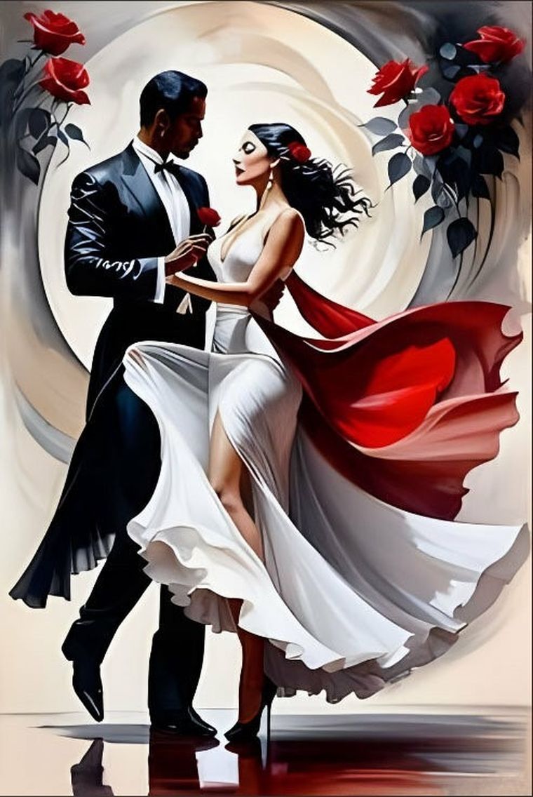 Norimpex, diamentowa mozaika, Tańcząca para, 30-40 cm