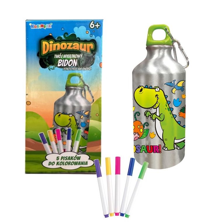 Norimpex, Dinozaur, bidon do kolorowania, 500 ml