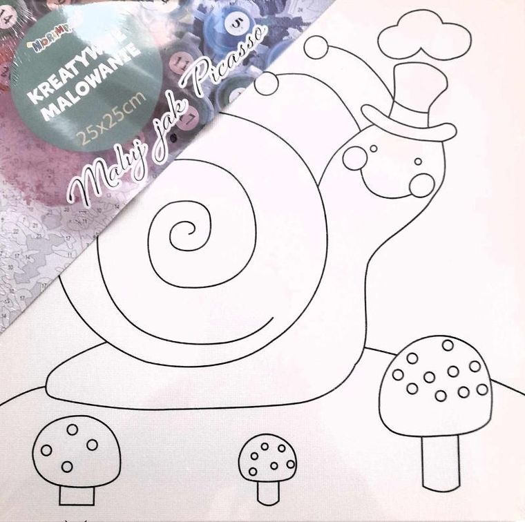 Norimpex, obrazy do malowania, Ślimak, 25-25 cm