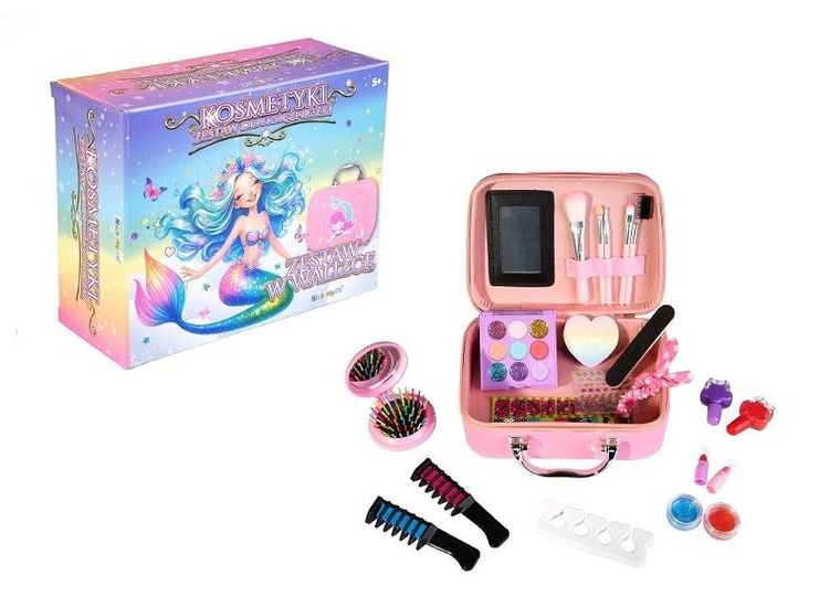 Norimpex, Syrenka, akcesoria do makijażu w materiałowym kuferku
