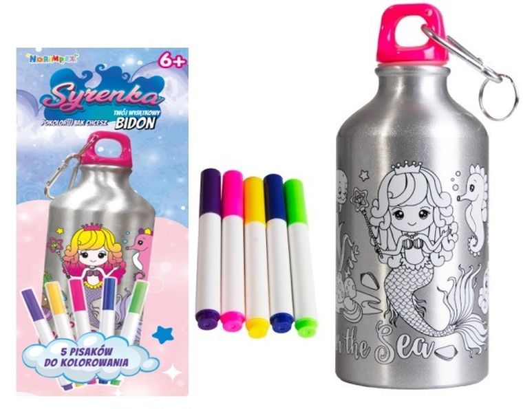 Norimpex, Syrenka, bidon do kolorowania, 500 ml