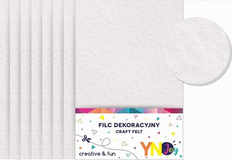 Noster, filc dekoracyjny, biały