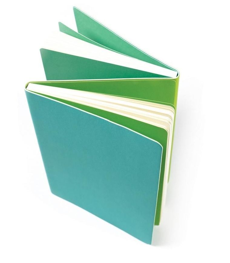 Notatnik dwustronny, linie, gładki morski, 1 szt.