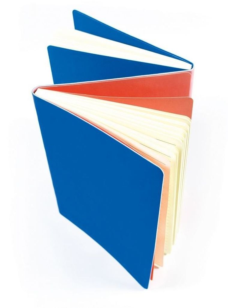 Notatnik dwustronny linie, gładki niebieski, 1 szt.