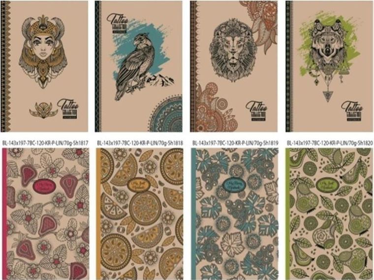 Notatnik ozdobny 143-197, 120K, linia, twardy, 1 szt.