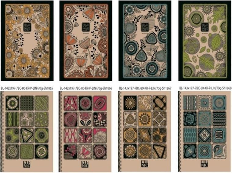 Notatnik ozdobny 143-197, 80K, linia, twardy, 1 szt.