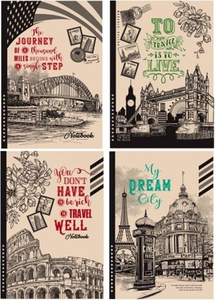 Notatnik ozdobny 143-215, 96K, gładki, twardy karton, 1 szt.