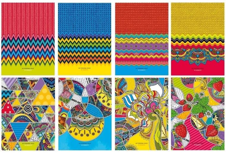 Notatnik ozdobny A5, 80K, gładki, 1 szt.