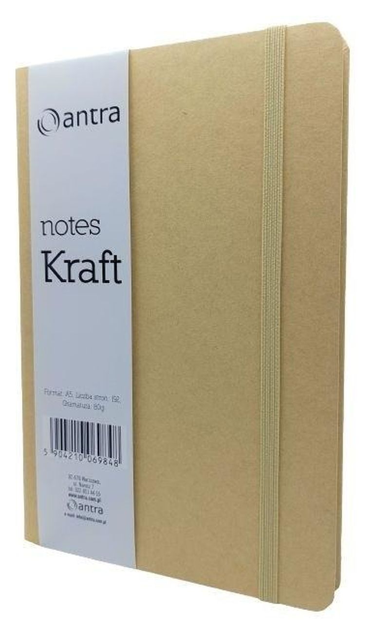 Notes A5, Kraft, kratka, 1 szt.