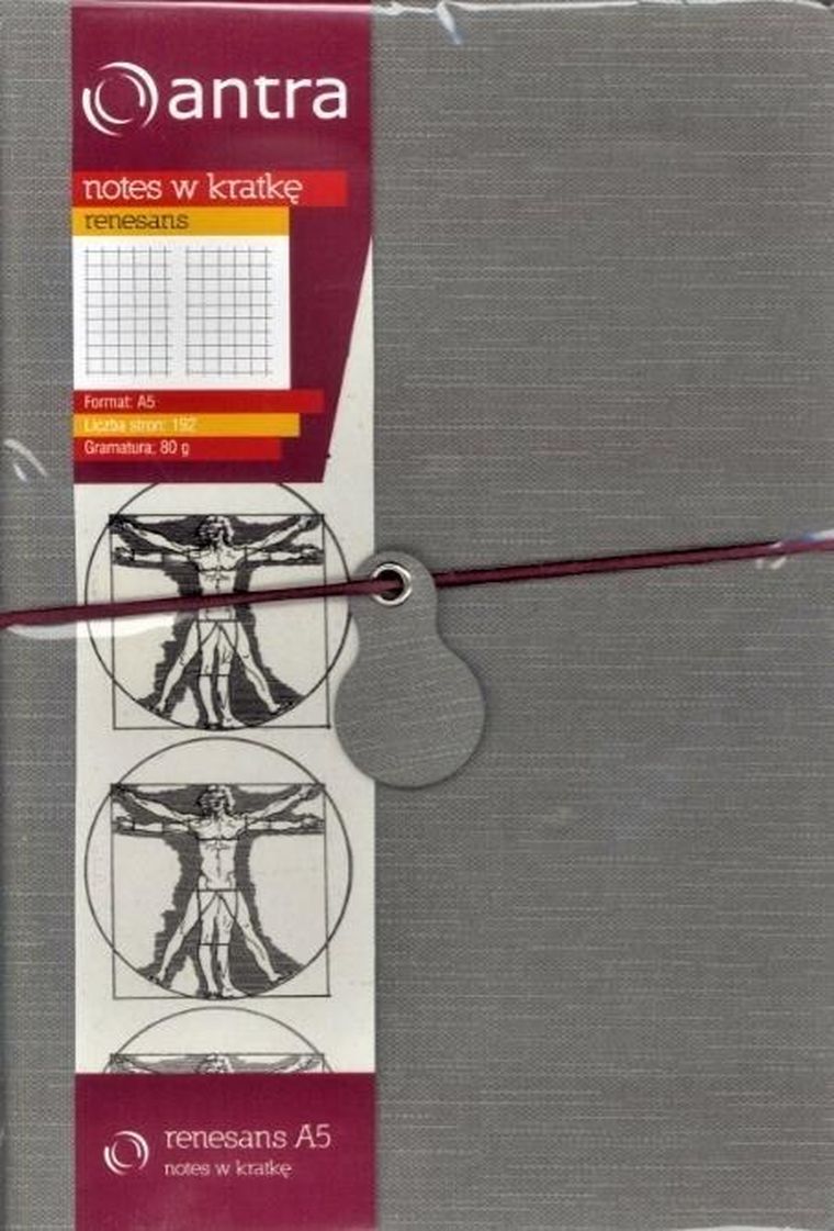 Notes A5, kratka Renesans, szary, 1 szt.