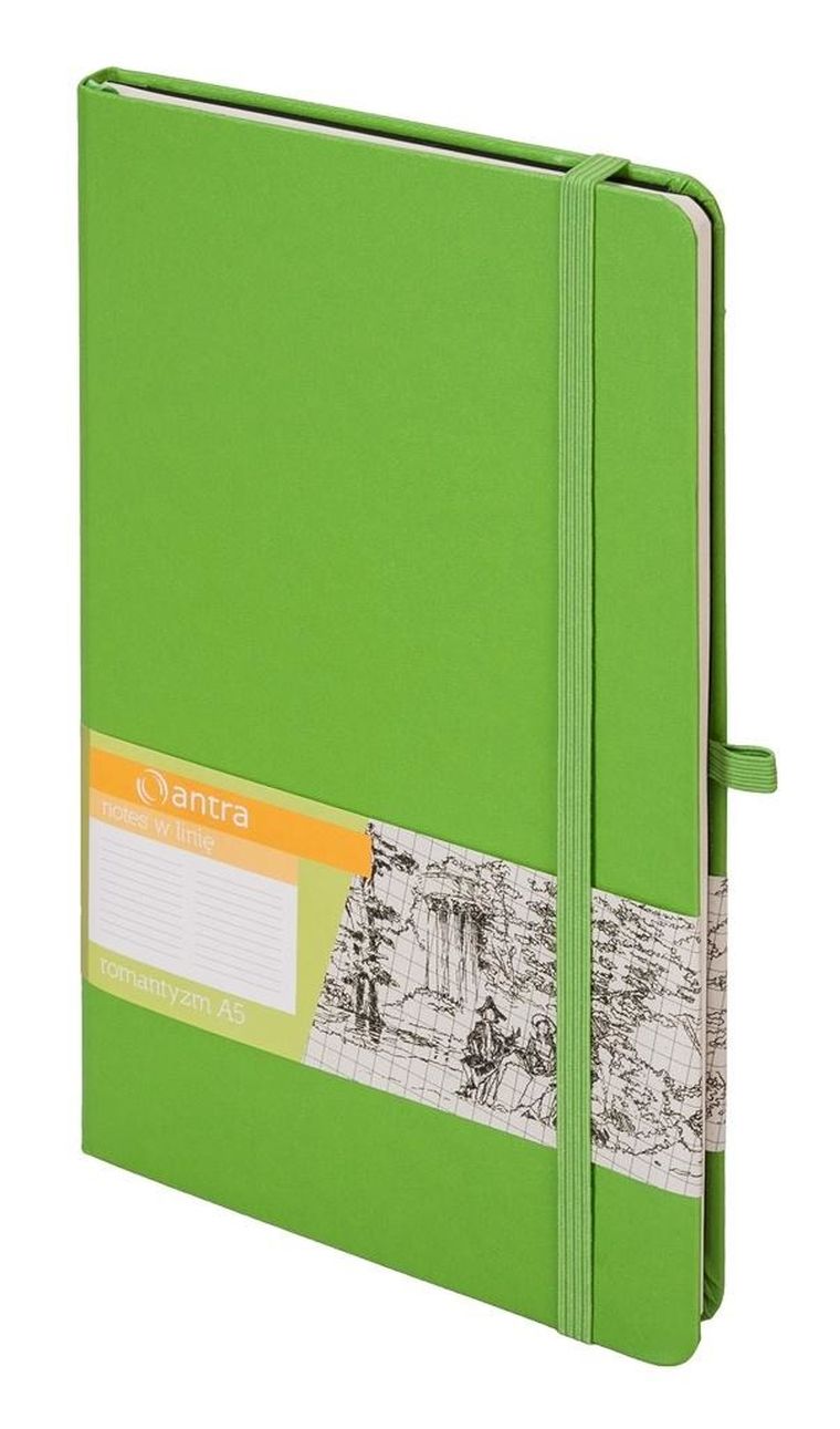 Notes A5, linia Romantyzm, zielony, 1 szt.