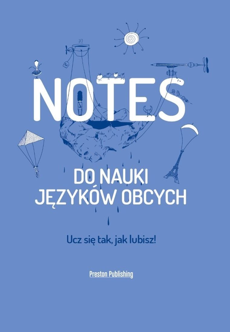 Notes do nauki języków obcych. Niebieski