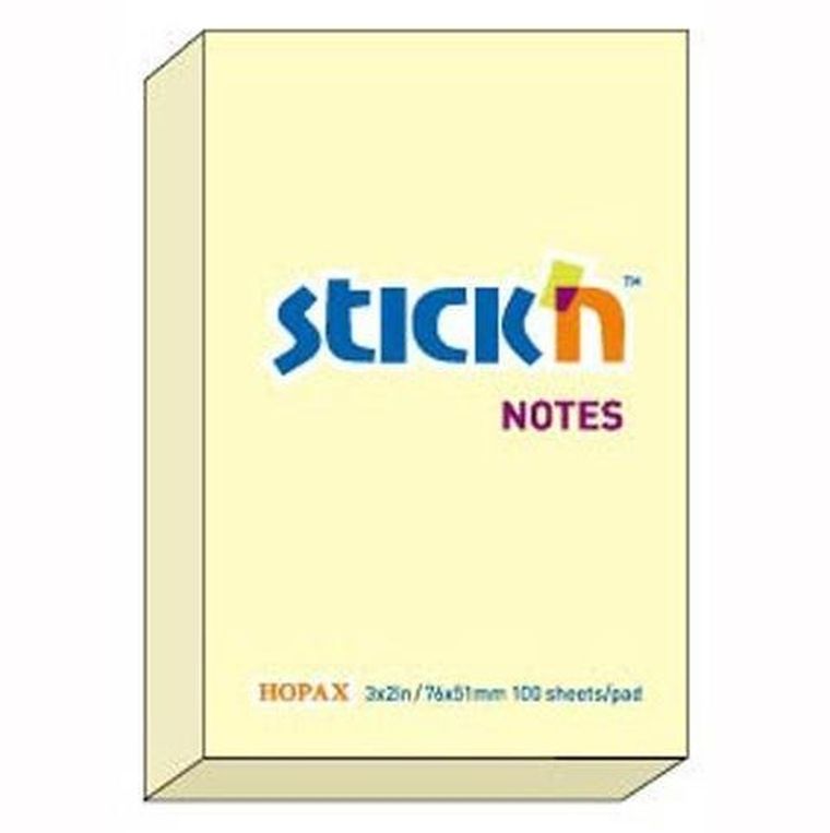 Notes samoprzylepny, żółty pastelowy, 76-51 mm