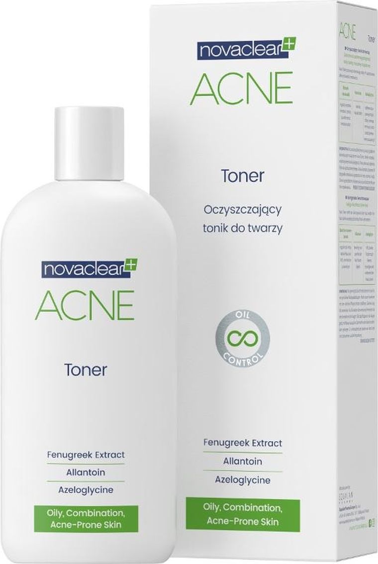 Novaclear, Acne, oczyszczający tonik do twarzy, 150 ml