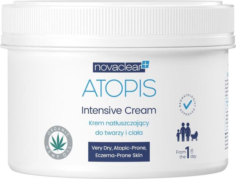 Novaclear, Atopis, intensive krem natłuszczający do twarzy i ciała, 500 ml