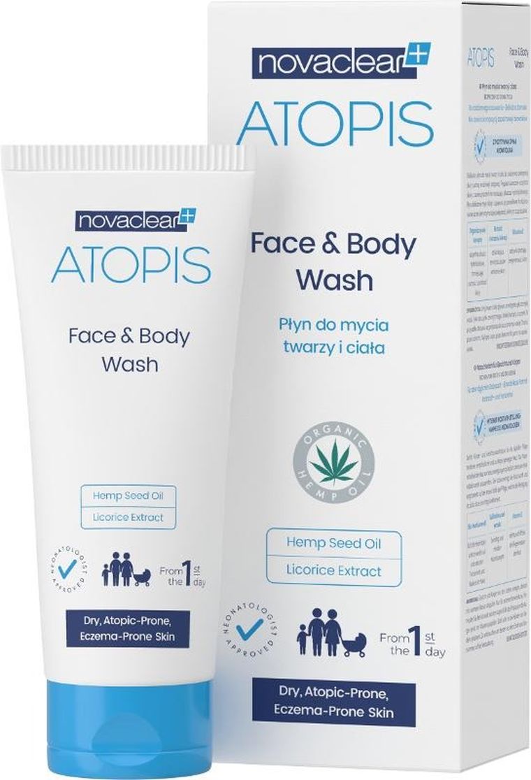 Novaclear, Atopis, płyn do mycia twarzy i ciała, 200 ml