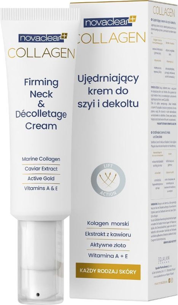 Novaclear, Collagen, ujędrniający krem do szyi i dekoltu, 50 ml