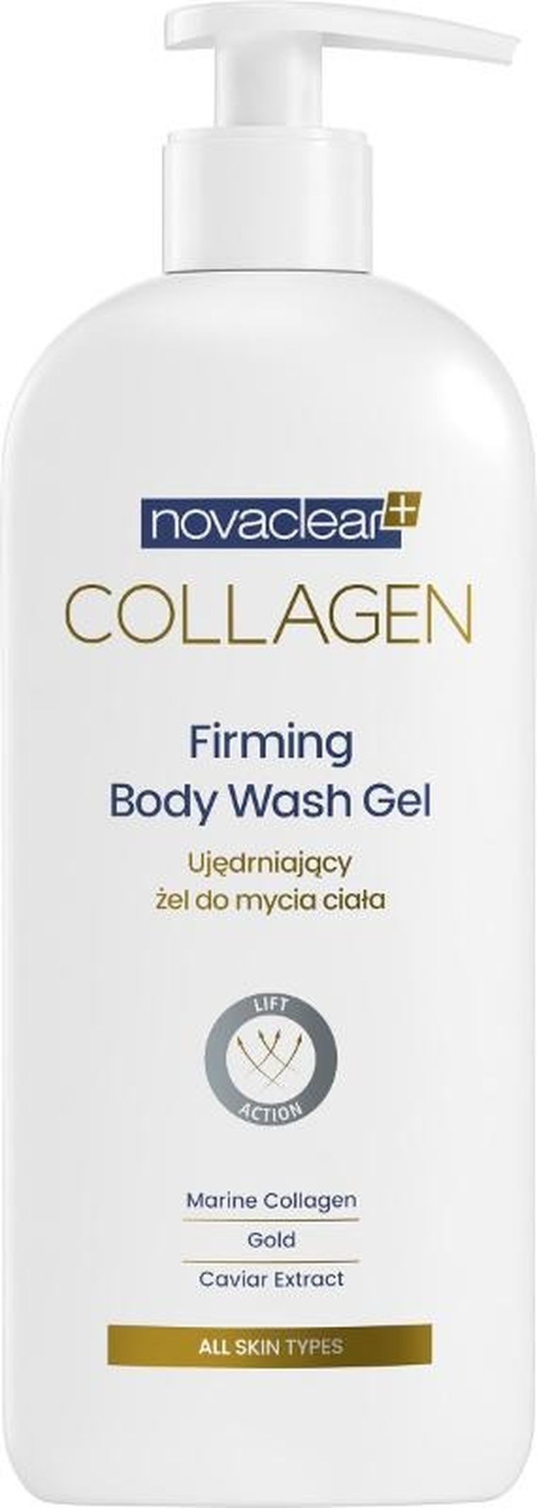 Novaclear, Collagen, ujędrniający żel do mycia ciała, 500 ml